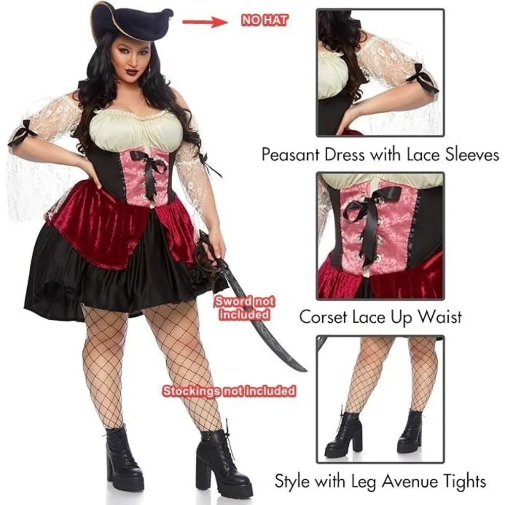 Leg Avenue womens Xxx-large/Xxxx-large Adult Sized Costumes, Black, 3X 4X US- N